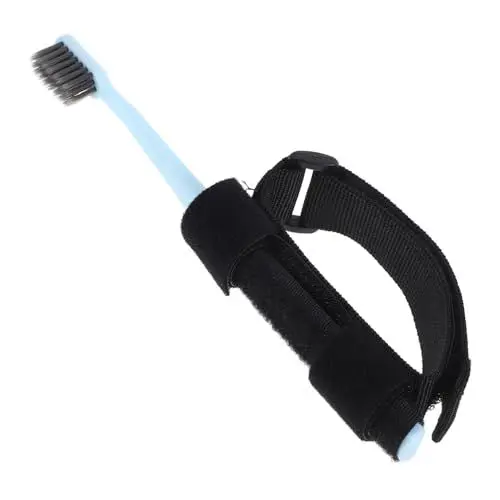 Produktbild: minkissy Ältere Hilfszahnbürste Universal Handschlaufe Zahnbürste Handmanschette Zahnbürste Zahnputzhandhilfe Adaptiver Halter Zahnbürste Handmanschette Putzhilfe Kunststoff