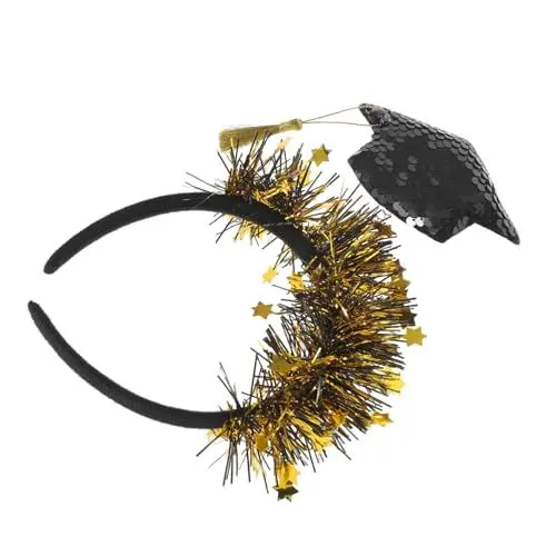 Produktbild: minkissy Stirnbänder Für Erwachsene Abschlusshut Stirnband Aus Spitze Für Einen Eleganten Look