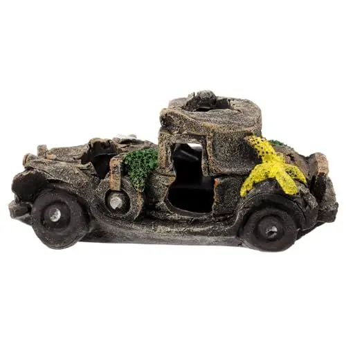 Produktbild: minkissy Auto-Aquarium Aquarium-autofigur Große Aquariumdekoration Fischschale Steingarten- Aquarium-bergstatue Reptilien-lebensraum- DIY Aquarium Tier Harz Auto Dekoration