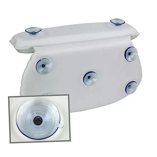 Produktbild: minkissy Weißes Badewannen-spa-Kissen 7 Tassen Badewannen-nackenkissen Badekissen