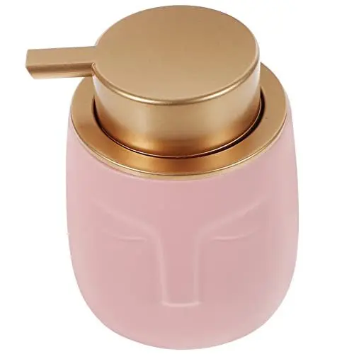 Produktbild: minkissy Dekorativer Flüssigseifenspender Für Das Badezimmer – Lotionflasche Aus Keramik 350 Ml Wiederverwendbar Handseifenspender Manueller Lotionspender