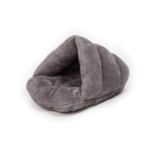 Produktbild: minkissy Haustierbett Haustierbetthaus hundehaus Bett Hundehütte Plüschbett für Haustiere Katze Schlafsack Tierbett