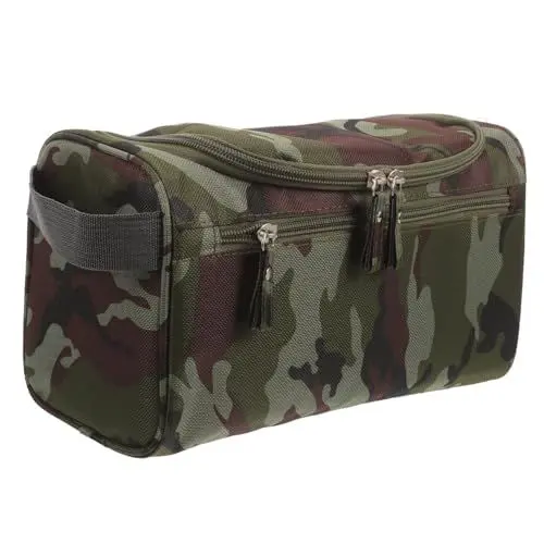 Produktbild: minkissy Herren Kulturbeutel Make-up-Pinsel-Organizer Aufbewahrungstaschen Mit Kulturbeutel Für Damen wasserdichte Hygienetasche Make-up-Organizer-Tasche Mann Nylon Tarnung Hygienebeutel