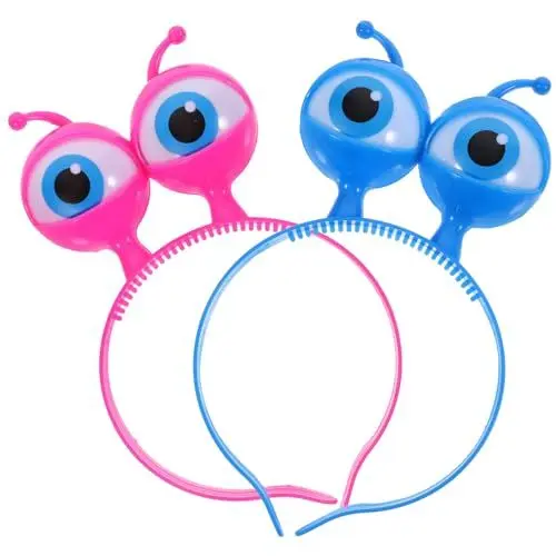 Produktbild: minkissy LED-Glühen augen Alien-stirnband Halloween und Karneval Party Cosplay Horror-stirnbänder Plastik Augapfel-stirnband Alien-stirnband，2st（Zufällige Farbe）