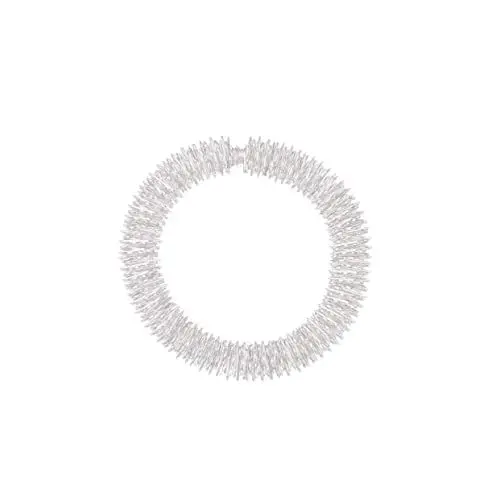 Produktbild: minkissy Metall Ring stacheliger Sinnesring Akupressurarmbänder Druckringe für Finger Handmassagering gelenkschmerzen wrist support slack Akupressur-Massagegeräte Medizin Massagering Silver