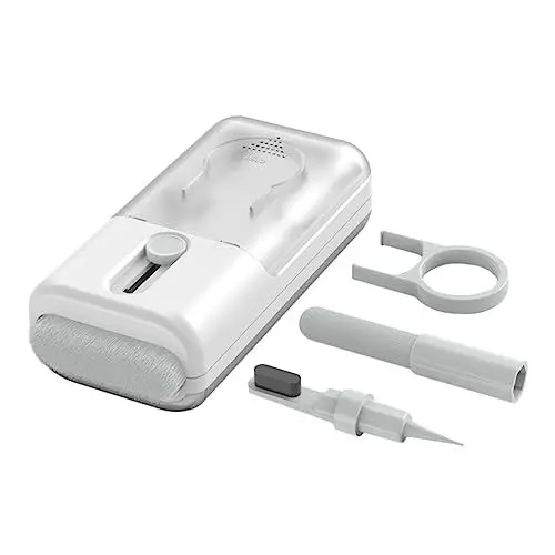 Produktbild: minkissy Multifunktionales Reinigungsset für Kopfhörer und Elektronik Präzises Reinigungstool für Handys Computer und Mehr mit Teleskopischem Design und Weichen Borsten für Gründliche
