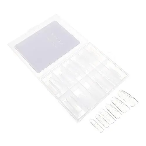 Produktbild: minkissy Nagelkunst Nahtloses Nagelstück Falsches Nageldekor Drücken Sie Auf Das Nagelset Durchsichtige Kunststoffnägel Nagler Falsche Nägel Acrylnägel Keine Spur Plastik Nagelzubehör Kind