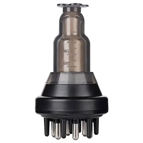 Produktbild: minkissy Öl Applikator Haare Haaröl Applikator Scalp Massager 2 In 1 Manuelles Kamm Massagegerät Haarpflege Haar Kopfhaut Root Comb Applicator Für Medizin Kopfflüssigkeit Ätherisches Öl Schwarz