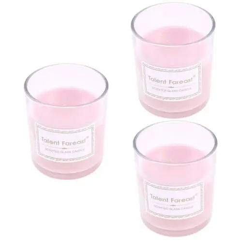 Produktbild: minkissy Romantische Gelkerze 3st Aromatherapie-kerze Wachs Mit Partyduft Duftwachs Luft Rosa Gel Luftgereinigtes Kerzenlicht