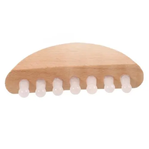 Produktbild: minkissy Holz Kopfhaut Massage Werkzeug Natürlichen Mini Kamm-statische Tragbare Komfortable