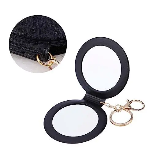 Produktbild: minkissy Kosmetikspiegel Taschenspiegel Doppelseitig Für Damen Tragbar Und Stilvoll