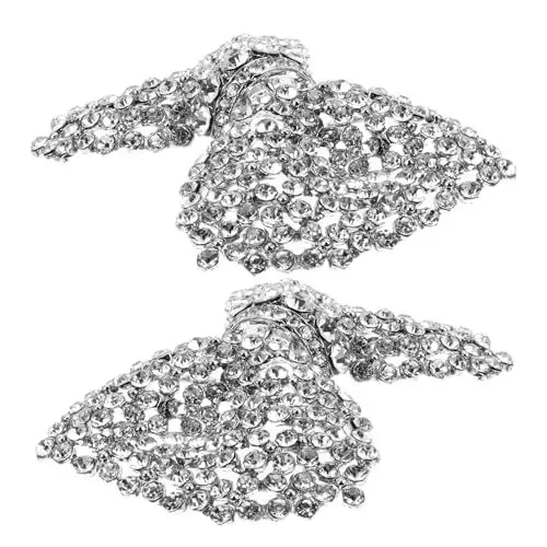 Produktbild: minkissy Schuhclips Mit Strass Für Damenschuhe Schuhdekor Aus Zinklegierung Schuhaccessoires Zum Befestigen An Pumps Hochzeits Und Abendgarderobe