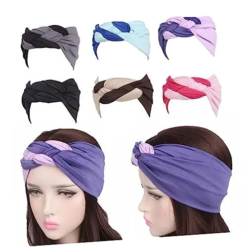 Produktbild: minkissy Sport-Stirnband Elastische Haarbänder Stirnbänder Für Frauen Sportlich 6 Stück Make-Up-Haarwickel Elastische Kopfwickel Yoga-Stirnband Damen-Stirnband Damen-Haarband