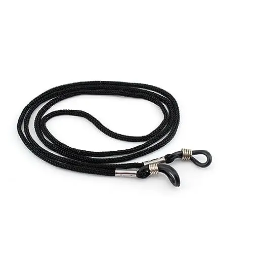Produktbild: minkissy Sportbrillenband Brillenbänder Schnüre Brillenkabel Sonnenbrille Seil Brillensportband Sonnenbrillenschnur Verstellbarer Brillengurt Brillenseil Brillenkordel Brillenhalter Schwarz