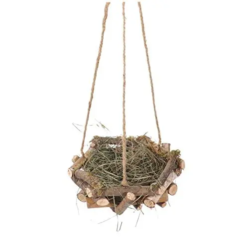 Produktbild: minkissy hängendes dekoratives Vogelnester Stroh außenvoliere Babyschaukeln für draußen Hängebankschaukel im Freien Nestverzierung Stroh