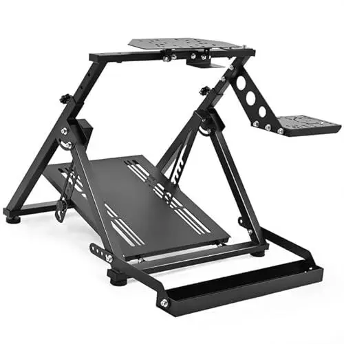 Produktbild: Minneer G29/G27 Rennsport-Lenkradstände X-förmige faltbare Racing Lenkrad Ständer mit Sitz Fixierung Slot undFit für Logitech/Thrustmaster G29, G920, G923, T300RS einstellbar Racing Simulator Cockpit