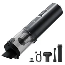 Produktbild: Minthouz Handstaubsauger Akku16000Pa Autostaubsauger mit LED-Licht, 2 Waschbare Filter, Kabelloser Mini Staubsauger für Haus, Büro, Auto, Tastatur, Tierhaarreinigung