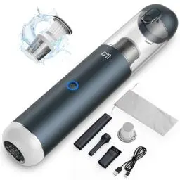Produktbild: Minthouz Handstaubsauger Auto Staubsauger kabellos 17000Pa, 3-in-1 Autostaubsauger Schnurlos Wiederaufladbar 120W mit Gebläse & Licht, Tragbarer Handstaubsauger für Auto/Haus/Tastatur - Blau