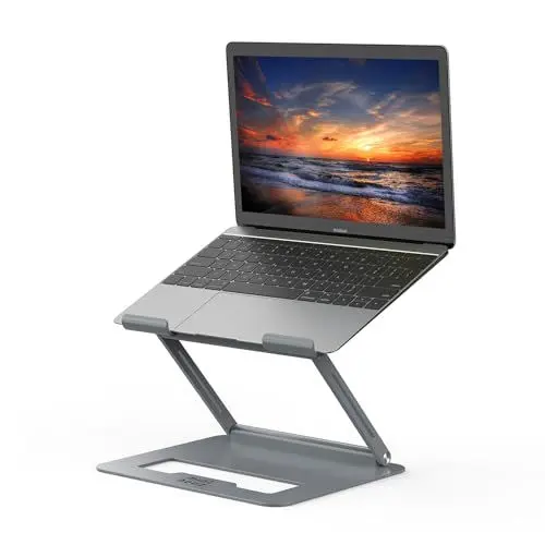 Produktbild: Minthouz Laptop Ständer, Winkel Einstellbar Notebook Ständer, Aluminium Faltbar Laptop Halterung Kompatibel mit MacBook Air Pro Dell XPS Lenovo HP Mehr 10
