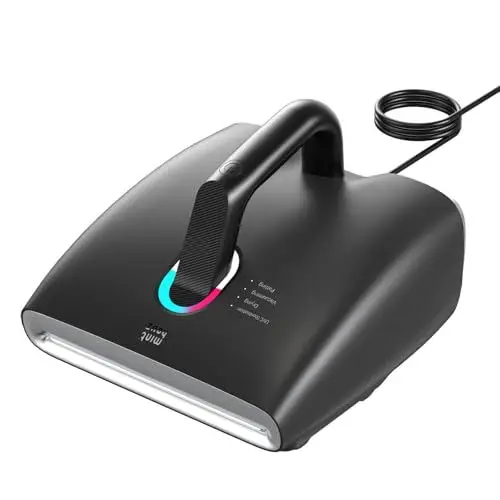 Produktbild: Minthouz Milbensauger für Matratzen, 15 Kpa Milbensauger mit UV Licht, Intelligente Staubsensierung, 60 ℃ Heiße Luft, 450 W Matratzenreiniger mit Doppeltes Bürstendesign für Staub und Tierhaare