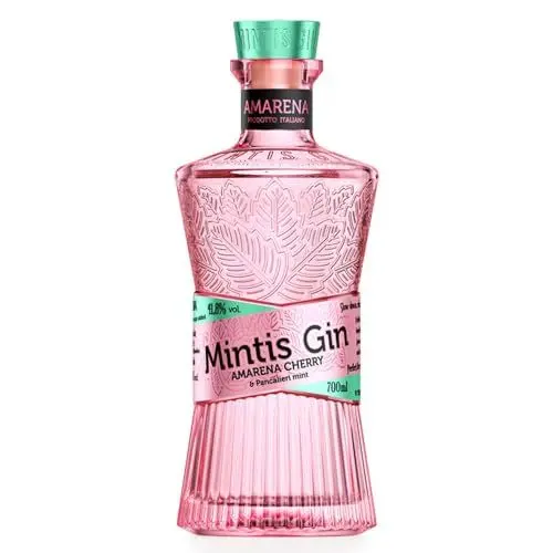 Produktbild: Mintis Gin Amarena Cherry 100% Natural Italian Gin mit Schwarzkirsche und Minze 0,7l