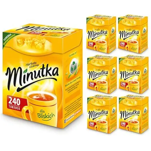 Produktbild: Minutka® Schwarzer Tee 240 Teebeutel - 6 Box - 6 x 336g - Black Tea - Hochwertige Mischung Aus Schwarztee Teesorten - Schwarzteebeutel Express Cay - Vegan Glutenfrei