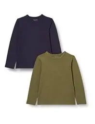Produktbild: MINYMO Unisex Kids Basic 34-T LS (2-Pack) Shirt, Dark Olive, 122