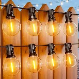 Produktbild: Miootly Lichterkette Außen 30M Outdoor Lichterkette mit 46+4 G40 LED Glühbirnen Warmweiß, Wasserdicht für Party Garten Beleuchtung Terassen Strom Aussen Pavillon Halloween Dekoration 2700K