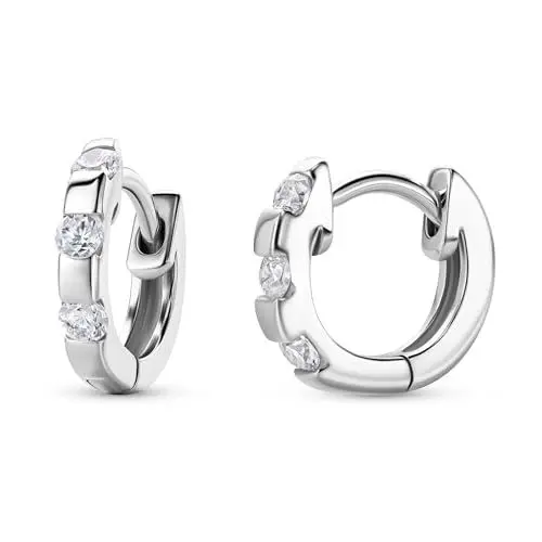 Produktbild: MIORE Damen Ohrhänger | 925 Sterling Silber | mit 6 Zirkonias von 0,50 Karat | hautfreundliche Silber Ohrringe | Damen Schmuck vom Juwelier