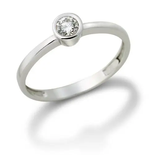 Produktbild: Miore 14ct/585 Weissgold Solitaire Damenring Größe 56 mit Brillant ca.0,17ct MA73RWP