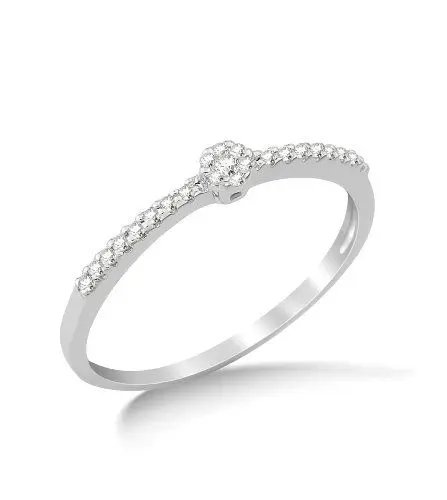 Produktbild: Miore Damen-Ring mit Brillanten 9 Karat 375 Weißgold Gr. 58 (18.5) MG9118R8