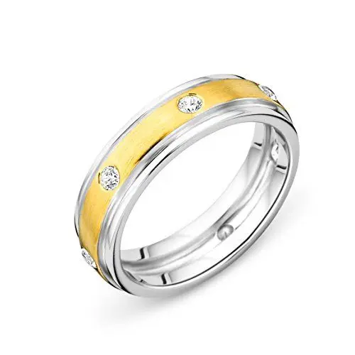 Produktbild: Miore Damen 925 Sterling Silber Hochzeitsring mit Zirkonia