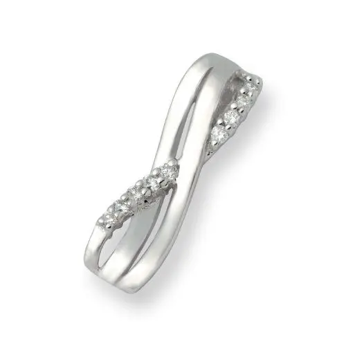 Produktbild: Miore Schmuck Damen 0.1 Ct Diamant Kettenanhänger mit Diamanten Brillanten Anhänger aus Weißgold 18 Karat / 750 Gold