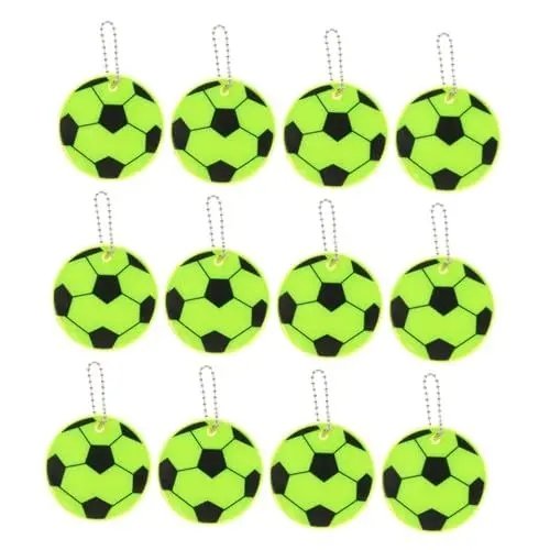 Produktbild: Mipcase 12stücke Reflektierende Schlüsselanhänger Für Fußballfans Praktische Soccer-Pendants Für Taschen Rucksäcke Und Kleidung Für Schüler Und Sportveranstaltungen