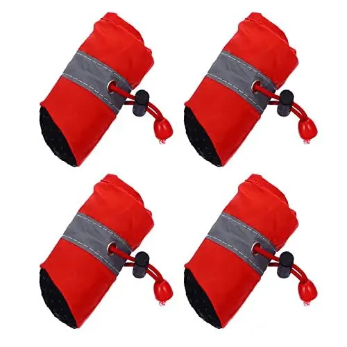 Produktbild: Mipcase 4 Stück Weihnachtshaustierschuhe Regenschuhe Für Katzen Winterstiefel Für Welpen Allwetter Gummistiefel Für Haustiere rutschfeste Hundesocken Warm Halten Outdoor-Stiefel