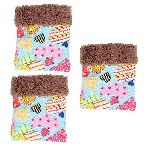 Produktbild: Mipcase Haustierbett 3 Stück Haustierbettwäsche Heimtierbedarf Chinchilla-Bettwäsche Igel-Kuschelsack Meerschweinchen-Fleece-Versteck Meerschweinchen-Kuschelsack Hamster-Igel-Zubehör