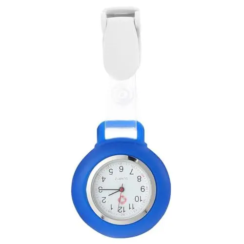 Produktbild: Mipcase Uhr Taschenuhren mit Clip Schwesternuhr Dunkelblau Kitteluhr Clip an Uhr Tragbar Umhängeuhr Ärzte Krankenschwestern Sanitäter Krankenpfleger Geschenk