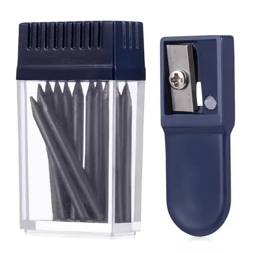 Produktbild: Mipcase Zirkelminen Ersatz-Set Mit 2,0 Mm Bleistiftminen Und Anspitzer, PräZisions-Zeichenwerkzeuge FüR SchüLer, Geometrie Und Technisches Zeichnen