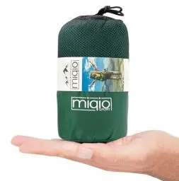 Produktbild: Miqio® 2in1 Hüttenschlafsack Ultra leicht mit Reißverschluss (Links oder rechts): Dünner Komfort Reiseschlafsack und XL Reisedecke in Einem - Sommer Schlafsack Innenschlafsack