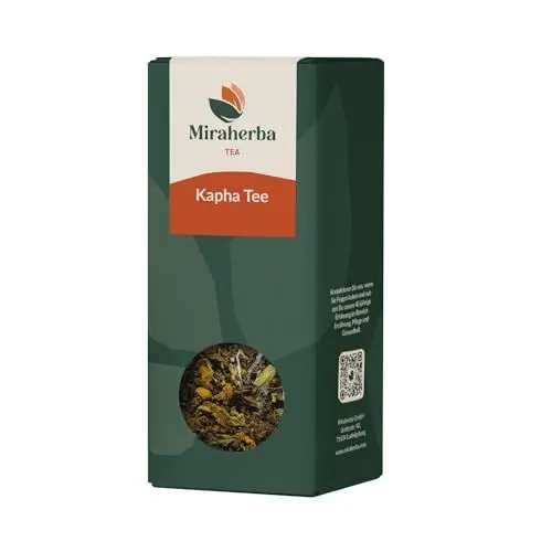 Produktbild: Miraherba Ayurveda - Bio Kapha Tee, scharf und belebend, Kapha reduzierende Kräuterteemischung, aus kontrolliert ökologischem Anbau - 100g