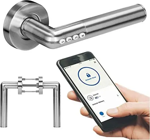 Produktbild: Miratic Elektronisches Türschloss Bluetooth Smart PIN- und Bluetooth 4.0 - Öffnung IP44 (Silber)