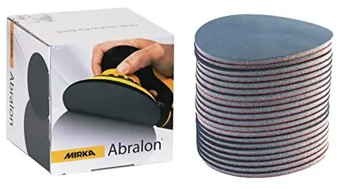 Produktbild: Mirka Abralon Schleifscheibe Polierscheibe Ø 150mm Klett 1000 Körnung, 20/Pack, zum Schleifen und Polieren von Lack, Holz, Plastik
