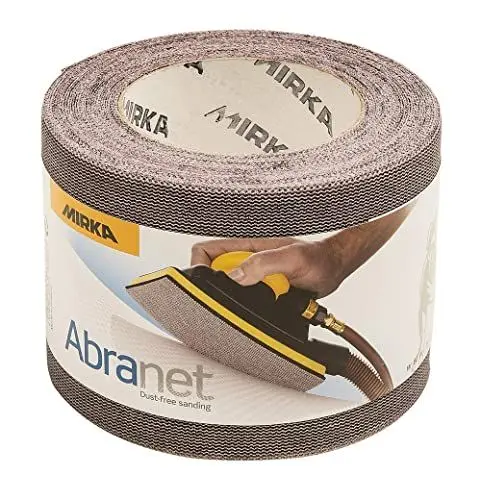 Produktbild: Mirka Abranet Netz-Schleifrolle 93 mm x 10 m Klett/Korn P120 / 1 Rolle/zum Schleifen von Holz, Spachtel, Lack, Kunststoff / 545BQ001123R
