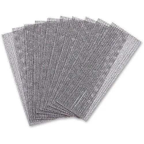 Produktbild: Mirka Abranet® Netz-Schleifstreifen (80 x 230 mm), Profi-Schleifgitter mit P120 Körnung und Klett, für Handschliff, Schwingschleifer und Handschleifblock, 10er Pack