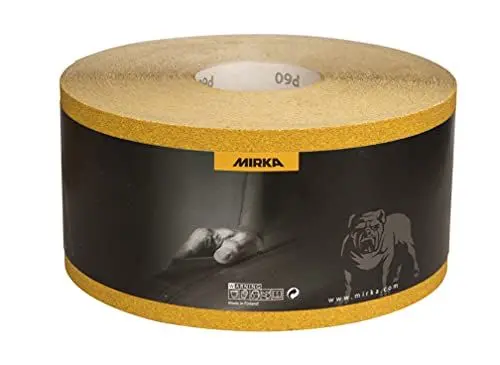 Produktbild: Mirka Gold Universal-Schleifpapier Schleifrolle 115mm x 50m / Korn P120 / Zum Schleifen von Gips, Spachtel, Spanplatten, Holz, Lack