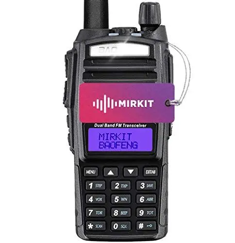 Produktbild: Mirkit Walkie Talkie UV-82 MK3 5W Radio with 2800 mAh Battery - Radio 10 km Range with Headset - VHF UHF Radio, 128 Channels - Handheld Radio UV 82, Pack of 1