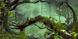 Produktbild: MIRRORANG 91x50cm Foggy Forest Terrarium Hintergrund Stein Grüner Baum Tropische Reptilien Lebensraum Hintergrund Regenwald Aquarium Hintergrund Vinyl Hintergrund