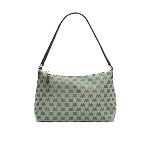 Produktbild: MISAKO Mongra Schultertasche mit Monogrammdruck - Modische Damen-Schultertasche - Lässig, alltäglich und für Partys Mongra Grün 20 X 30 X 13 cm