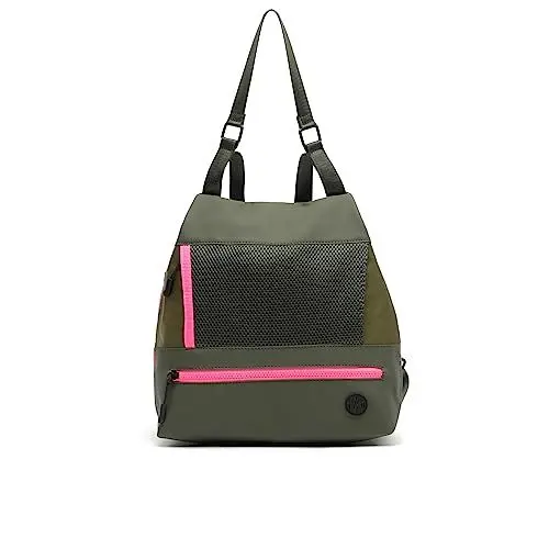 Produktbild: MISAKO Xuli-1 Diebstahlsicheren Nylon-Rucksack - Modische Damen-Anti-Diebstahl-Rucksacktasche - Kleiner, geräumiger Freizeitrucksack Xuli-1 Grün 30 X 28 X 11 cm