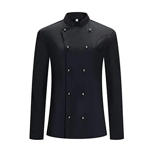 Produktbild: MISEMIYA Damen Women's Chef Jacket KOCHJACKE KZ-848, Herren 848-Schwarz, 3XL